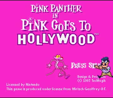 Pink Goes to Hollywood (Europe) screen shot title